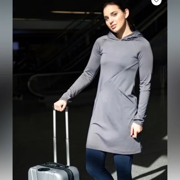 betabrand red eye travel dress Betabrand | Dresses | Betabrand Red Eye Travel Dress Eye Mask Hoodie Grey  Size Xxl